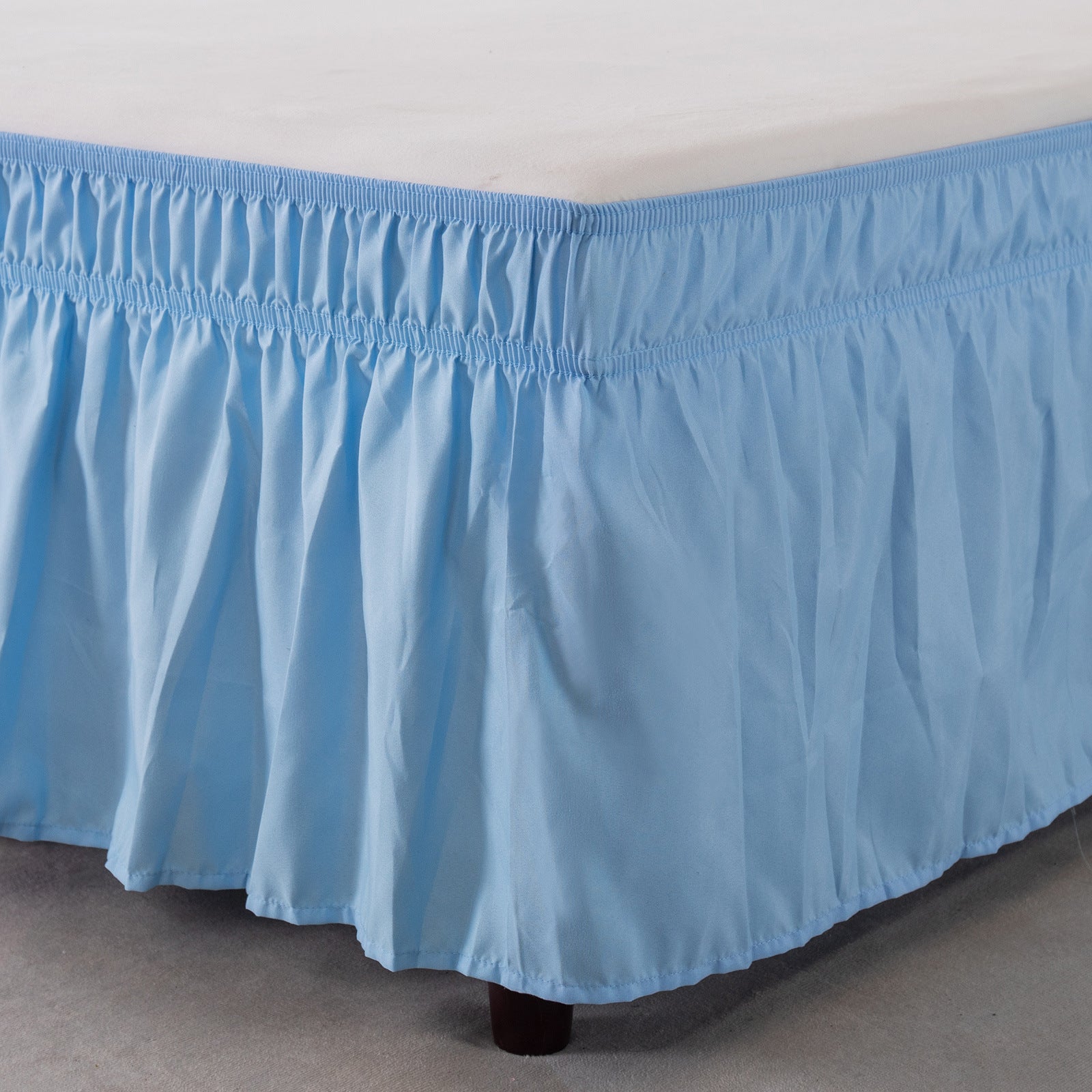 Elastic Ruffles Bed Skirt - Calm Cloud Bedding